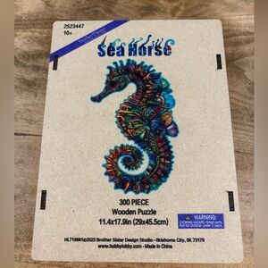 Colorful Seahorse Wooden Puzzle